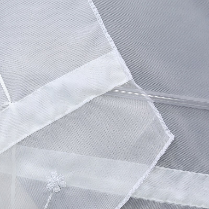Joyswahl Lisa Transparent Roman Blind Voile with Drawstring Embroidery, Curtain