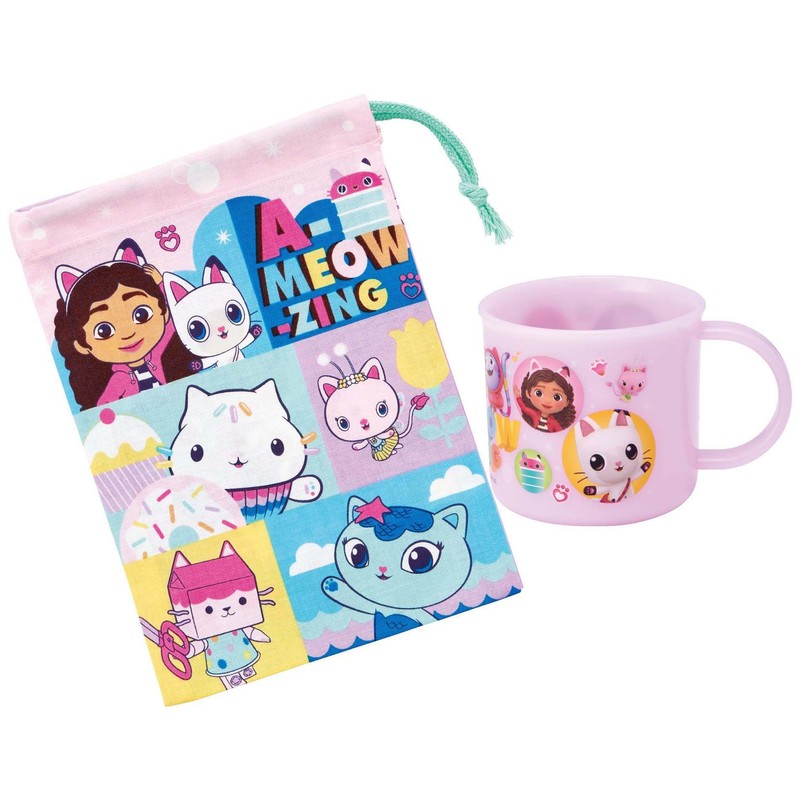 Skater KB63-A Gabby Dollhouse Lunch Box Cup Bag