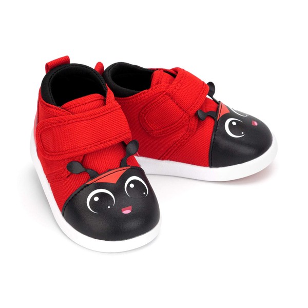 ikiki Squeaky Shoes for Toddlers/Little Kids (Ladybug, Red/Black, Size 10)