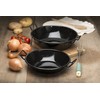 Zinel 4502 Pan Kadai/Wok with Handles, Enamel, Black/White Dots, 22cm
