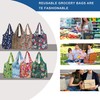 VEGXPET Foldable Reusable Shopping Bags 8Pack, Stylish Foldable Shopping Totes