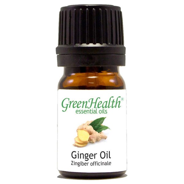 Ginger – 1/6 fl oz (5 ml) Glass Bottle – 100% Pure Essential Oil – GreenHealth
