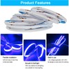 Tesfish LED Strip Light 24 V, LED Strip COB Blue