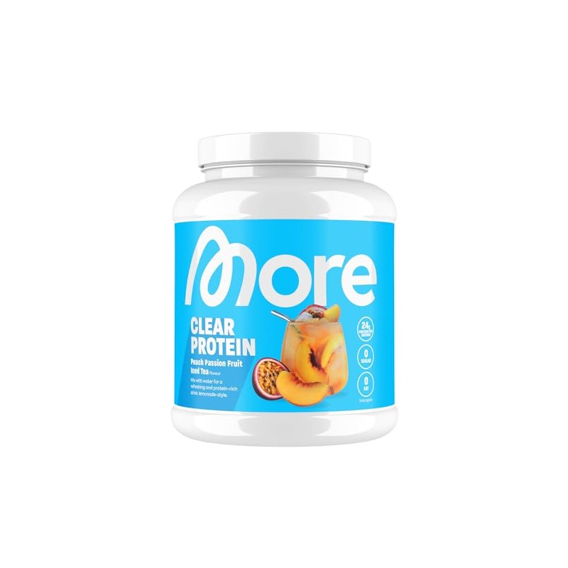 MORE Clear Protein, Peach Passionfruit Ice Tea, 600 g, Protein