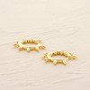 MYEARS Women Sun Earrings Gold Huggie Spike Hoop 14K Small
