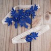 Rockreyoa Wedding Garter Lace Flowers Bridal Garter Elastic Wedding Garter
