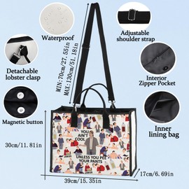 LEVLO Funny Madison Cosmetic Make Up Bag Adam Sandler Quote Gift You Ain't Cool Unless You Pee Your Pants Make Up Zipper Pouch Bag For Women Girls, You Ain't Cool LT, Cosmetic Bag