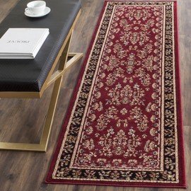 SAFAVIEH Lyndhurst Collection LNH331B Traditional Oriental Non-Shedding Living Room Entryway Foyer Hallway Bedroom Runner, 2'3" x 6' , Red / Black