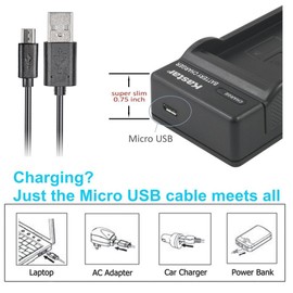 Kastar Slim USB Charger for LP-E10, LC-E10 and EOS 1100D, EOS 1200D, EOS Rebel T3, EOS Rebel T5, EOS Kiss X50, EOS Kiss X70 DSLR Camera & Canon LPE10 Grip