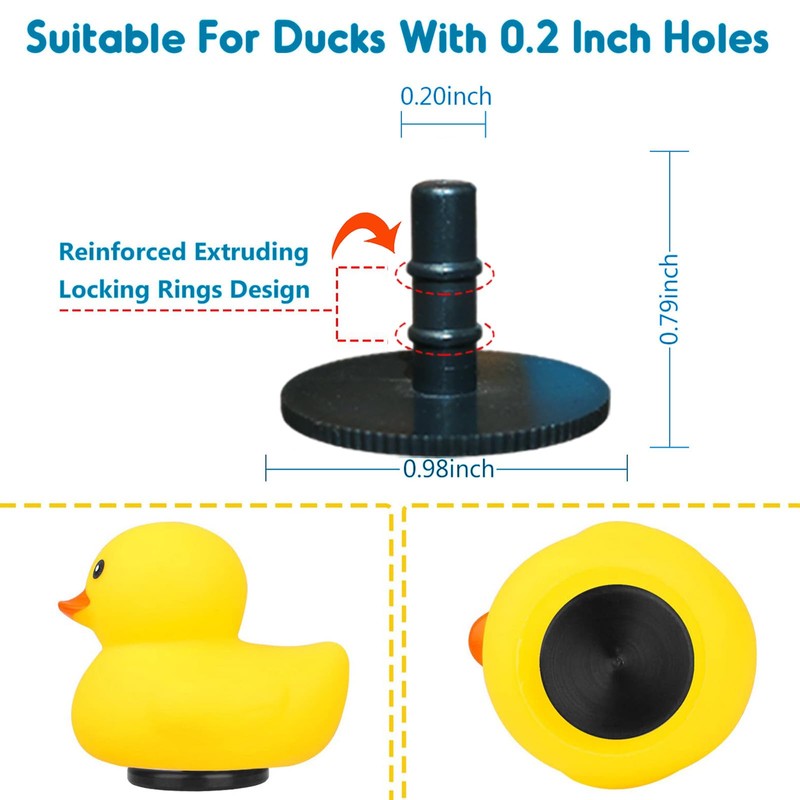40Pcs Duck Holder for Car Dash, Rubber Duck Mounts Duck