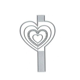 Fclily@JJ Heart Metal Die Cuts, Spring Frame Lace Heart Board Edge Cutting Dies, Stencils for DIY Embossing, Photo Decorative Paper Dies, Scrapbooking Card Making