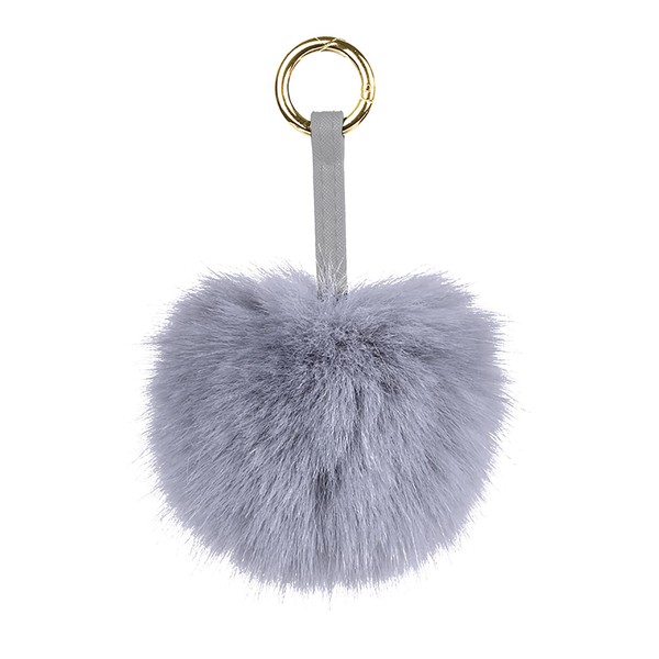 S.ROMZA Pom Pom Keychain Artificial Faux Fur Ball Keychains Fluffy