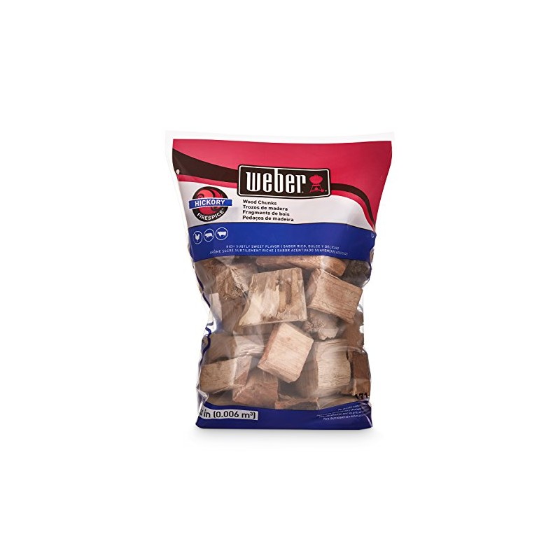 Weber Hickory Wood Chunks, for Grilling and Smoking, 4 lb.