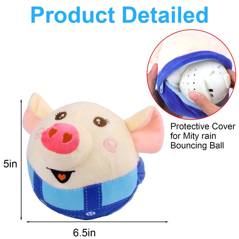 Mity rain Interactive Dog Ball Cover, Replacement Covers Only for