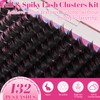 Lash Clusters Kit Eyelash Clusters 12‑18mm Long Volume Individual Lashes
