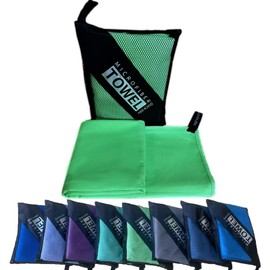 isuaia Reusable Quick Dry Beach Towels,Microfiber Travel Towel,Compressed Lightweight Bath Towel for Beach Hiking Gym Yoga Travel Sports Swimming Camping(Green, 30"*60")