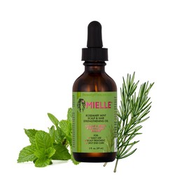 MIELLE® Rosemary Mint Scalp & Hair Strengthening Oil – Infused with Biotin for Hair Growth, Nourishes Scalp, Strengthens Hair, Reduces Split Ends, Hydrates & Adds Shine, Ideal for All Hair Types, 59ml