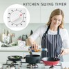1 Piece of Square Kitchen Timer, 60-minute Mechanical Timer, Kitchen
