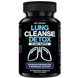 Saint Mingiano Lung Cleanse Detox, 60 Day Cleanse - Supports Lung Health Within Bronchial & Respiratory Systems - Quit & Stop Smoking Aids - Herbal Detox for Lungs
