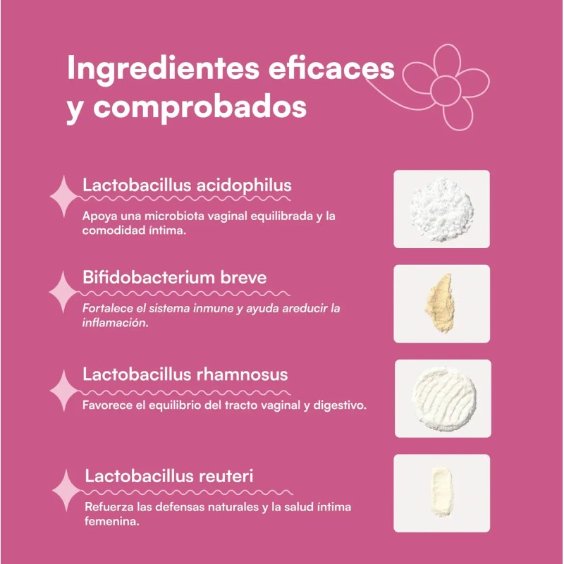 Zesty Probiótico Vaginal Equilibrado Flora Femenina Sabor