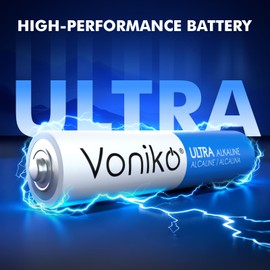 Voniko Ultra AAA Batteries 12 Pack - Alkaline Triple A Battery, Ultra Long-Lasting for All Your Devices, 10-Year Shelf Life, Leak-Proof & Mercury-Free
