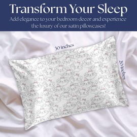 Jay Franco Satin Pillowcase - Standard Size 20x30 Inch Silky Soft Premium Pillow Cover, White - Aristocats Marie