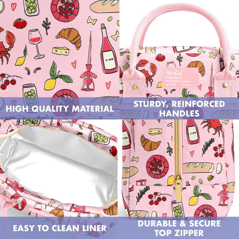 Fit & Fresh Bloomington Lunch Bag for Women - Insulated