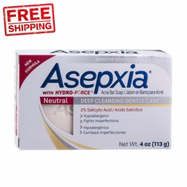 ASEPXIA JABON NEUTRO CONTRA ACNE / NEUTRAL CLEANSING SOAP BAR FOR ACNE 4 OZ