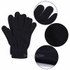 Unbranded Lot of 4 Pairs Black Warm Winter Magic Gloves