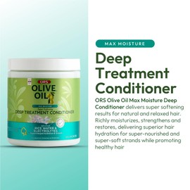 ORS Olive Oil Max Moisture Deep Treatment Conditioner with Rice Water & Electrolytes 20.0 Ounces