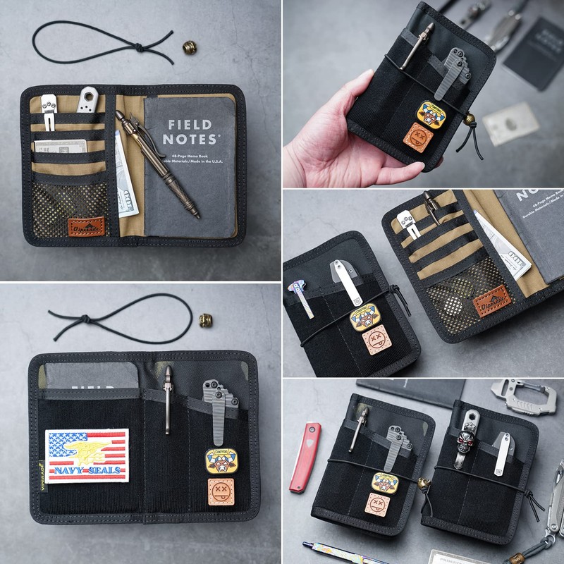 VIPERADE VE11 Pocket Journal Pouch, EDC Wallet Small Notebook Cover,
