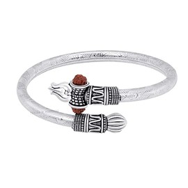 Rudraksha Kada Shiv Om Damru Rudraksha Kada Trishul Kada Silver Kada Rudraksha Bracelet