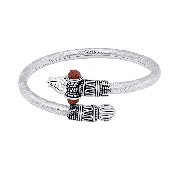 Rudraksha Kada Shiv Om Damru Rudraksha Kada Trishul Kada Silver
