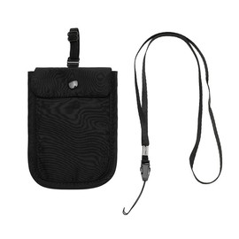 Hidden Bra Wallet for Women, Undergarment Pocket for Secure Travel, Travel Neck Pouch,Secert Money Pouch with Adjustable, Secert Money Pouch with Adjustable, Elastic (Black, One Size)