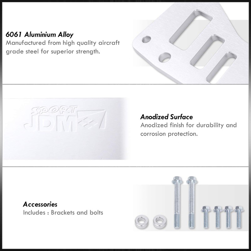 AJP Distributors JDM Sport Billet Aluminum Silver Rear Lower Suspension