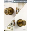 SORWDUERM Antique Brass Door Knob Passage Door Knobs Interior Door
