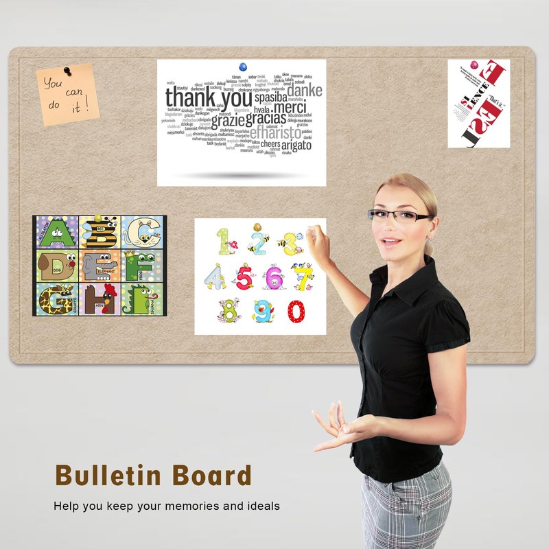 Large Cork Bulletin Board - 60 X 36 Inches With