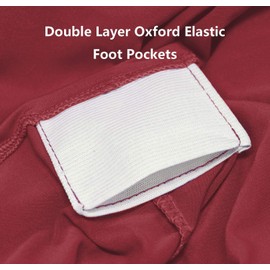 RELIANCER 2 Pack 8FT Rectangular Spandex Table Cover Four-Way Tight Fitted Stretch Tablecloth Table Cloth for Outdoor Party DJ Tradeshow Banquet Vendor Wedding Celebration (2PC 8FT, Red)