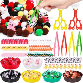 ZhowHoHo 292 Pcs Farm Sensory Bin Filler Farm Animals Sensory Bin Item Fine Motor Toys Counting Sorting Astronauts Toy Preschool Toddler Counting Toy for Preschool Education Activities
