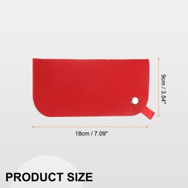HARFINGTON Soft Eyeglasses Bag Portable Felt Glasses Case Sunglasses Storage Pouch Case Holder, Red