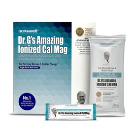 Dr. G's Amazing Ionized Cal Mag Powder, Dietary Supplement for Bone Density Increase, Calcium & Magnesium 2:1 Ratio - 60 Sticks, 60 Day Supply