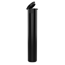 Dragon Chewer 80mm CR Premium Plastic Packaging Pop Top Tubes – Bulk Child Resistant Travel Holder Vial Sample Containers Mini Storage Strong Seal Squeeze Cap – 1,150 Qty (Black)