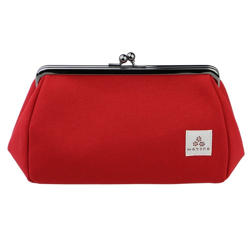 watona Canvas Pouch 5.5 inch Slim (Slim) 55s (Red)