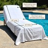 ARLU HOME Large Luxury Chaise Pool/Lounge Chair Cover Towel -