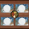 Christmas Snowflake Deer Placemats Set of 4 Christmas Dining Place