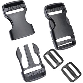 Luxiremi Plastic Side Release Buckles Heavy Duty Plastic Buckle Clips Snaps Backpack Belt Replacement Buckle (32mm)