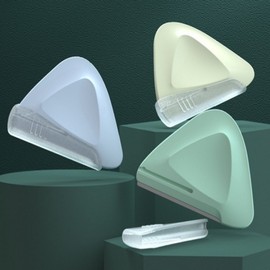 Portable Safe Triangular Mini Eyebrow Trimmer & Shaper Mint + Purple 3ea