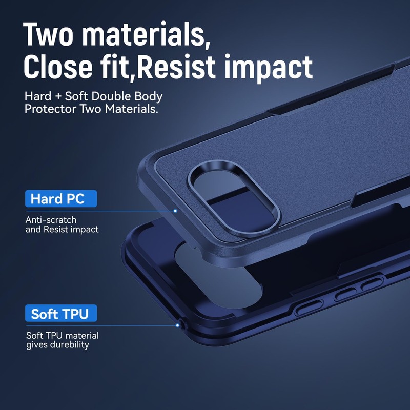 Warsia for Pixel 9a Case, with HD Screen Protector [Military