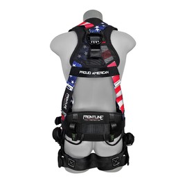 Frontline 110CTB-AM-S Combat™ Lite Camouflage Full Body Harness (Size:S) | Suspension Trauma Straps|Amerian Flag Style| OSHA & ANSI Compliant
