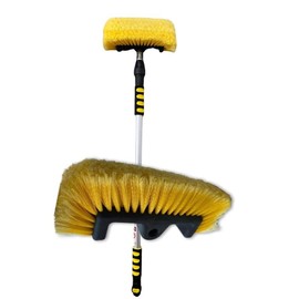 Smart Tech Car Care Replacement Soft Bristle Wash Brush Head - 5 Sided Bristles - For Cleaning Poles - Cars, Vans, Truck, Lorry